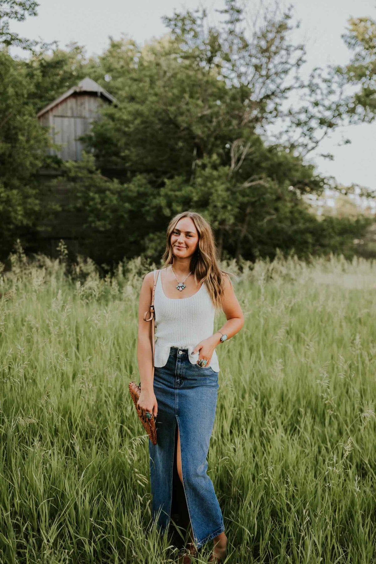 90’s Denim Maxi Skirt